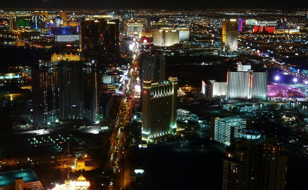 Cidade de Las Vegas à noite