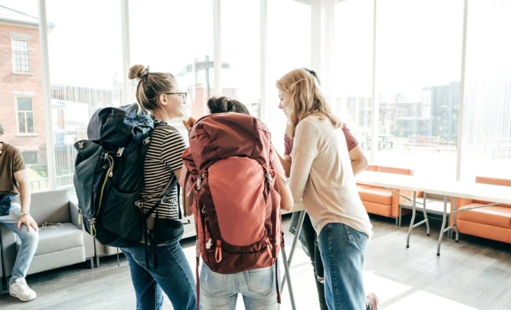 amigos viajando