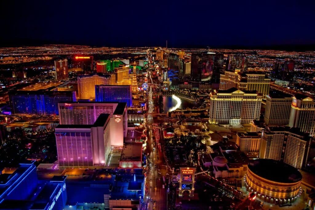 vista aérea de las vegas