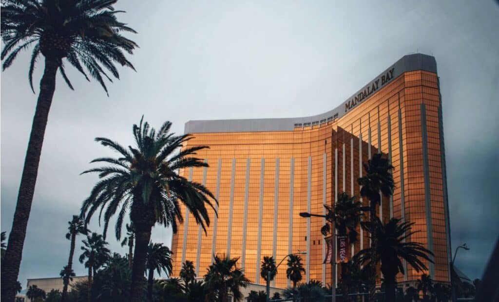 Vista do hotel mandalay Bay